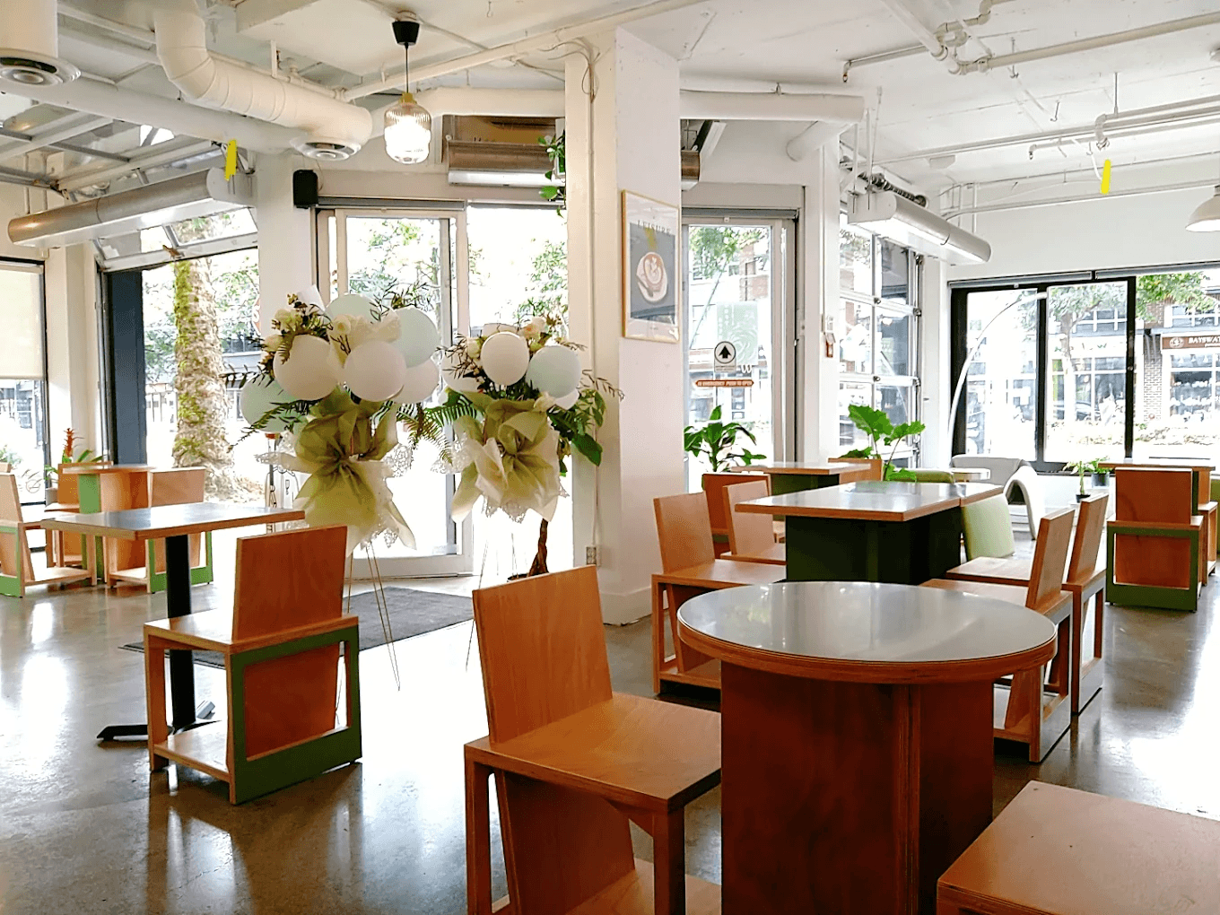 Coffee drinks and croissant